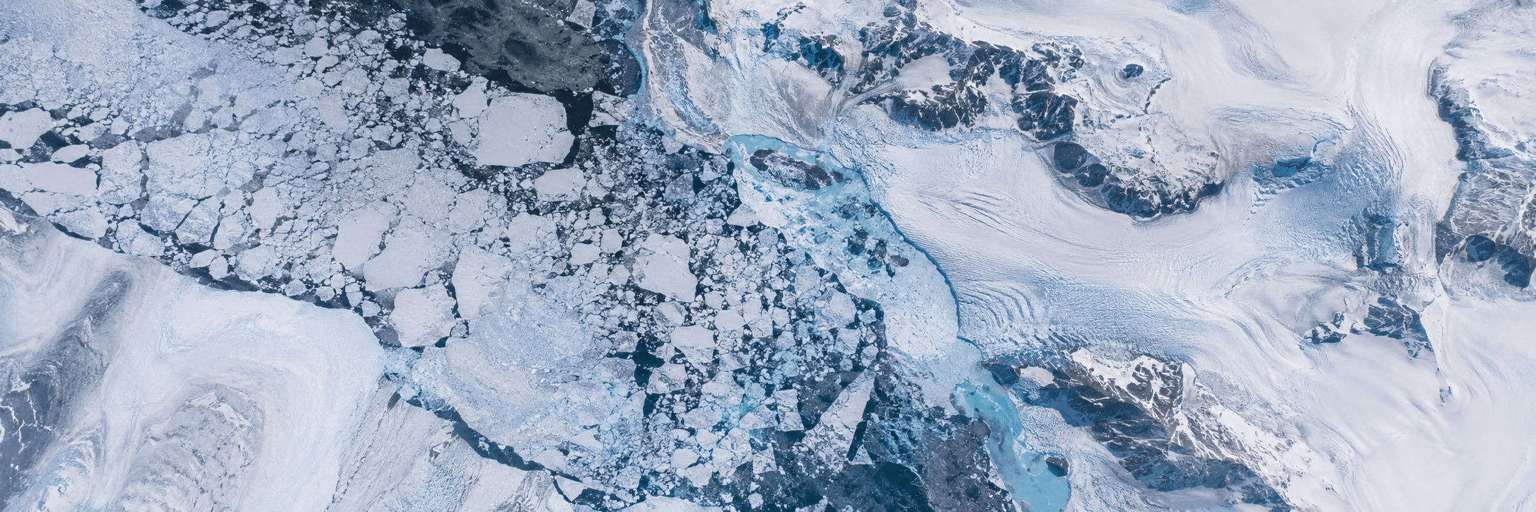 Glaciated landscape from orbit